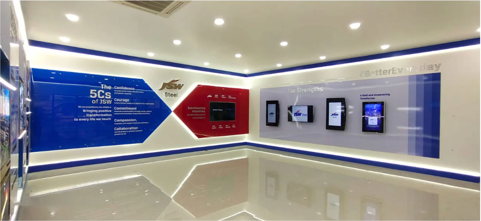 JSW Experience Centre interior view