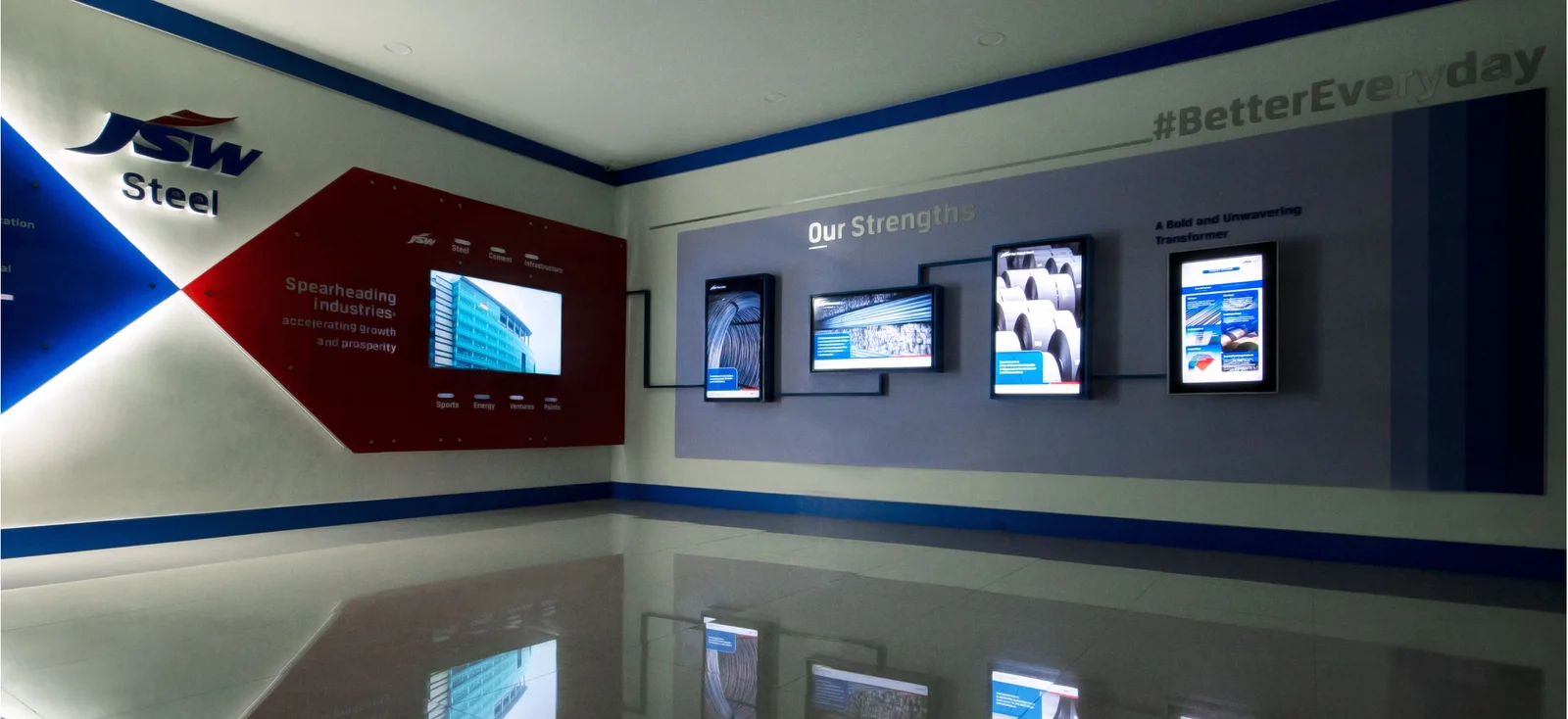 JSW Experience Centre interior view