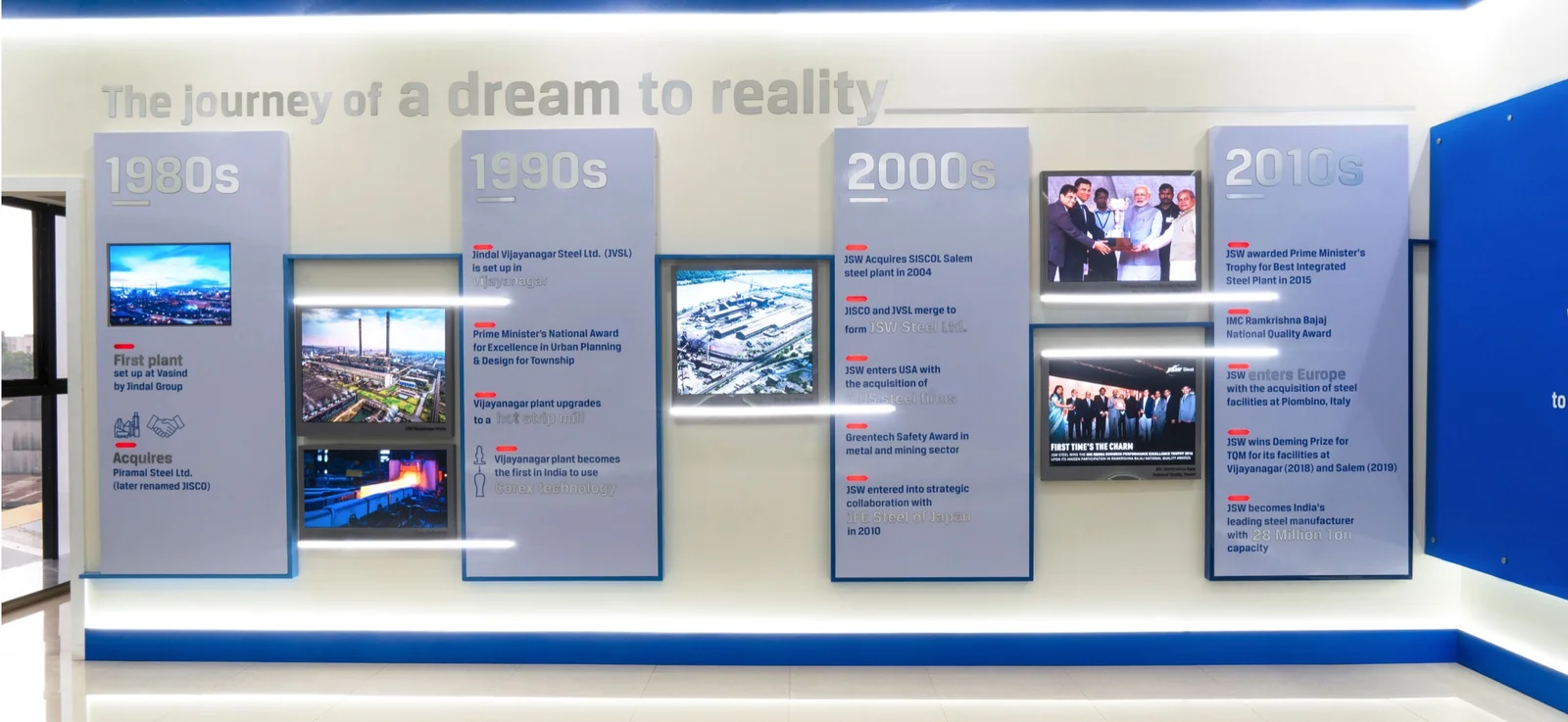 JSW Experience Centre interior view