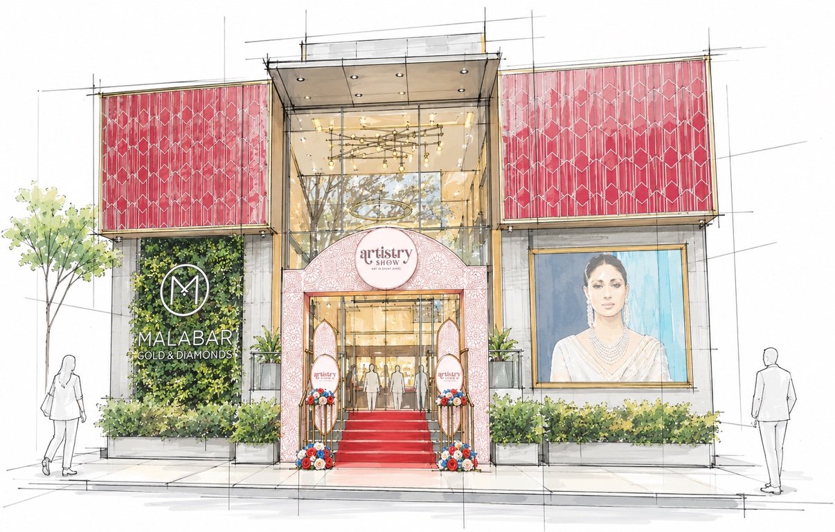 Malabar Artistry Show entry arch sketch